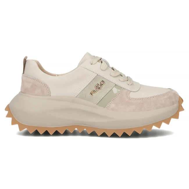 Skórzane sneakersy Filippo DP6773/25 BE GE beżowe
