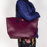 Handbag David Jones CM5812A Burgundy