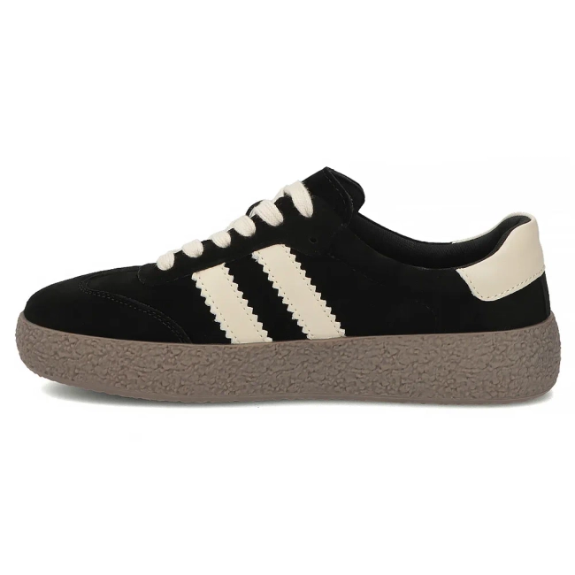 Skórzane sneakersy Filippo DP7958/26 BK czarne