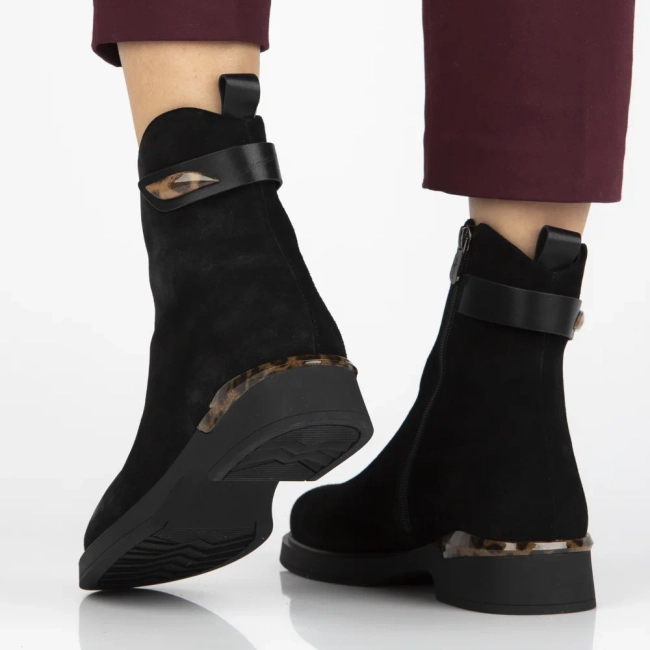 Leather ankle boots Filippo DBT7182/25 BK black