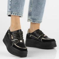 Skórzane sneakersy Filippo DP6805/25 BK czarne