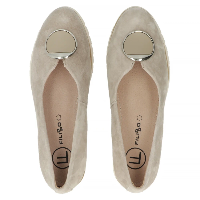 Leather shoes Filippo DP6095/24 BE beige