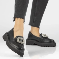 Leather shoes Filippo DP4793/23 BK black