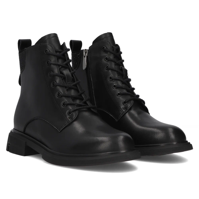 Skórzane trzewiki Filippo DBT6574/24 BK czarne