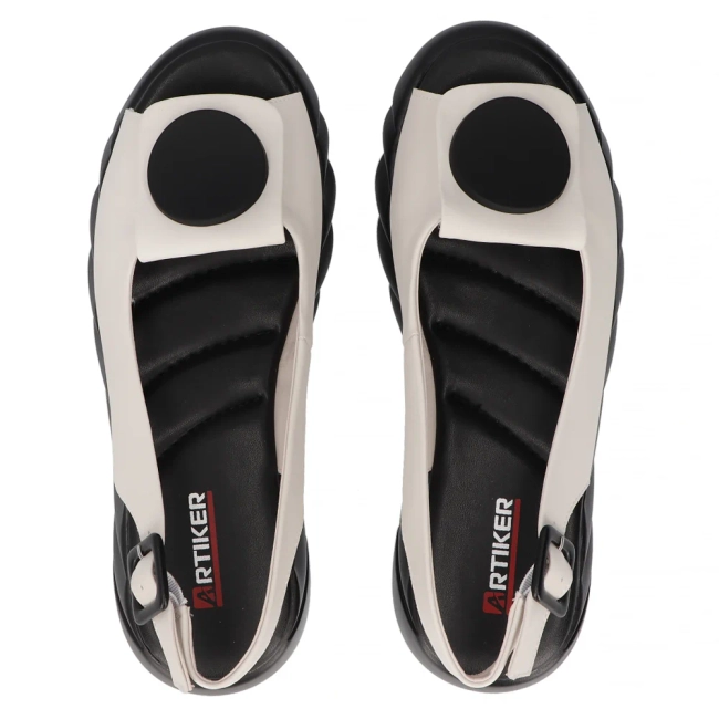 Skórzane sandały Artiker 52C1639 beżowe