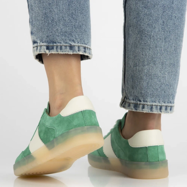 Skórzane sneakersy Filippo DP6770/25 GE zielone