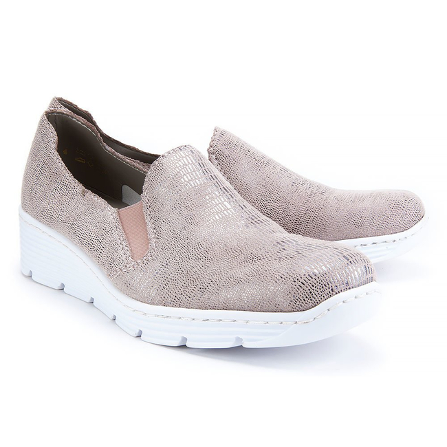 Półbuty Rieker 587B0-62 Beige