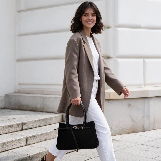 Black handbag Forma