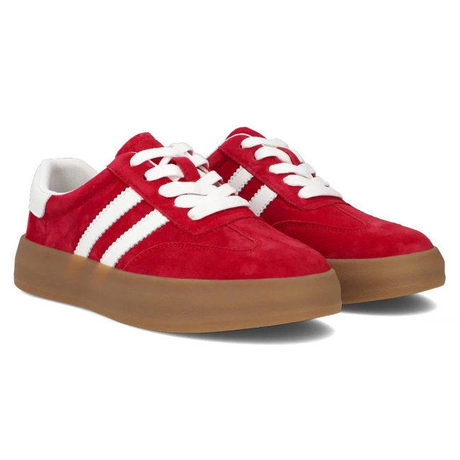 Leather sneakers Filippo DP6764/25 RD red