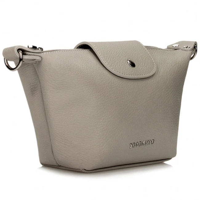 Leather handbag Toscanio G74 grey