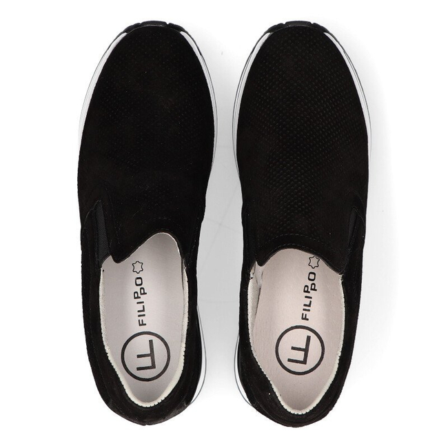 Leather sneakers Filippo DP1512/21 Bk black