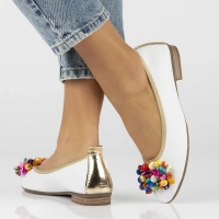 Leather ballerinas Filippo DP6159/25 WH white