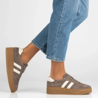 Skórzane sneakersy Filippo DP6776/26 TP taupe