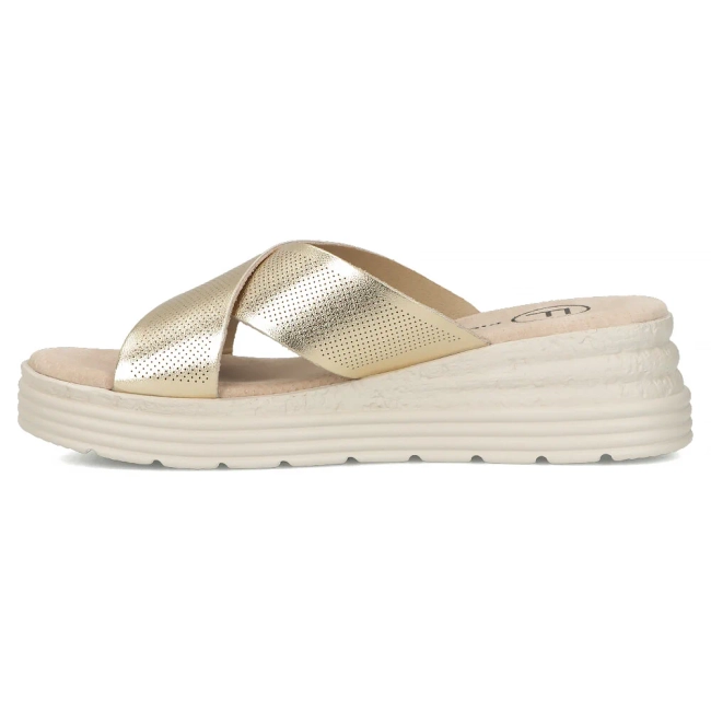 Leather flip-flops Filippo DK6707/25 GO gold
