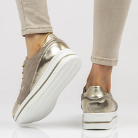 Skórzane sneakersy Filippo DP3407/21 BE Beżowe