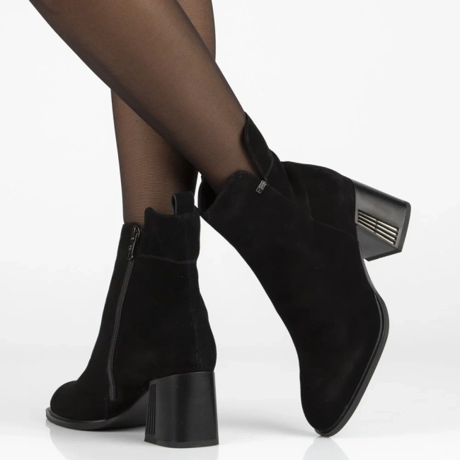 Leather ankle boots Filippo DBT7217/25 BK black