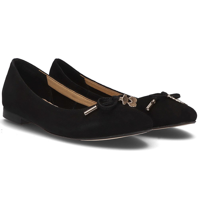Suede ballerinas Alexio Giorgio 047 black