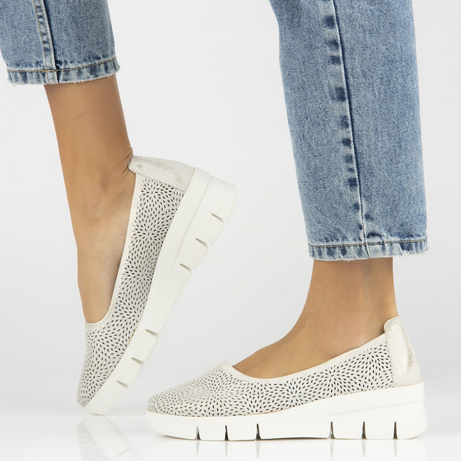 Skórzane półbuty na koturnie Filippo 100 złote