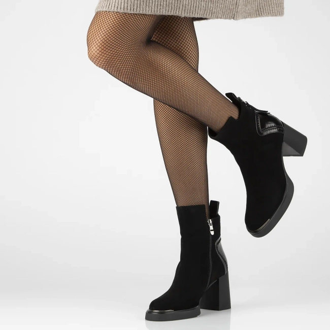 Leather ankle boots Filippo DBT6420/24 BK black