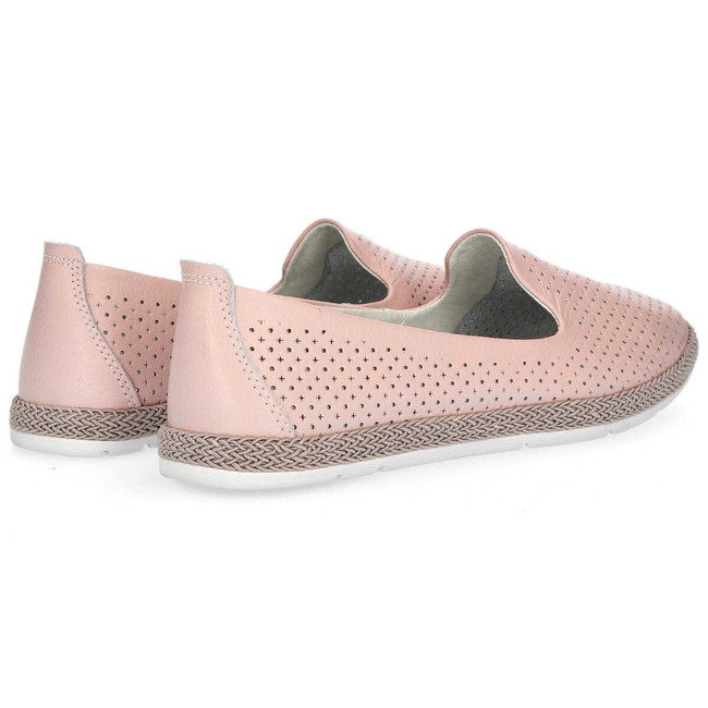 Skórzane półbuty Filippo DP081/20 PI różowe