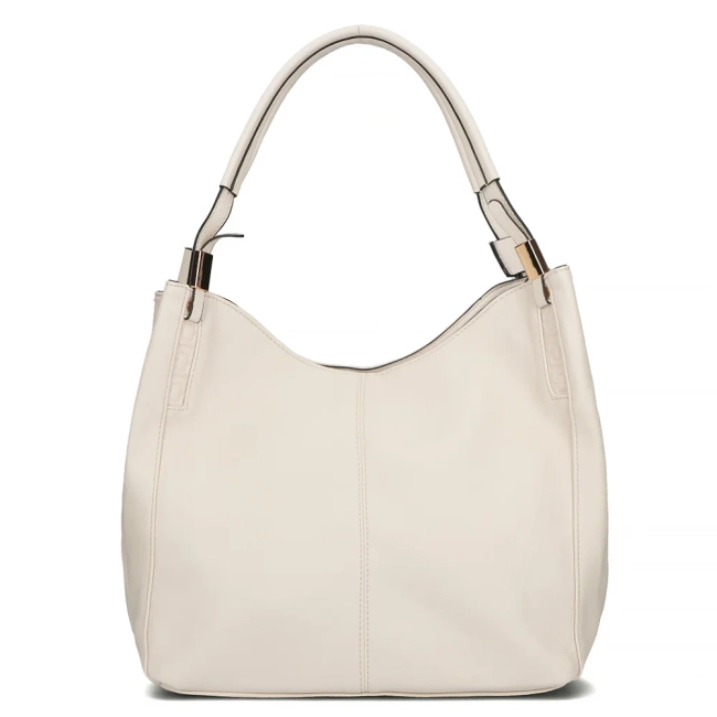 Beige shopper crystal tote