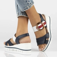 Leather sandals Filippo DS6151/24 NV navy