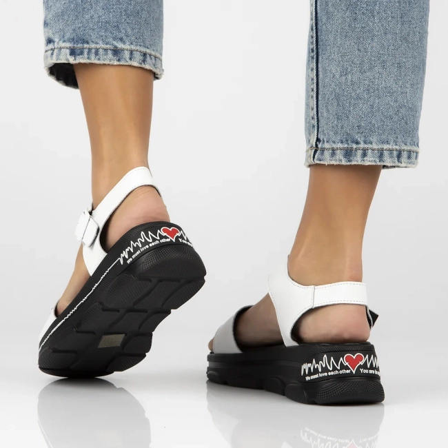 Leather sandals Filippo DS6978/25 WH white