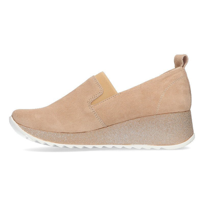 Skórzane Sneakersy Filippo DP1500/21 BE beżowe