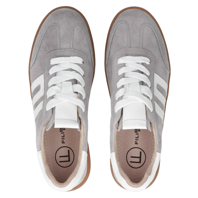 Skórzane sneakersy Filippo DP6742/25 GR szare