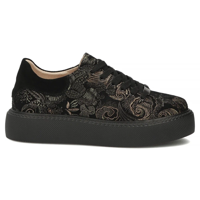 Leather sneakers Filippo DP6119/26 BK MLT black