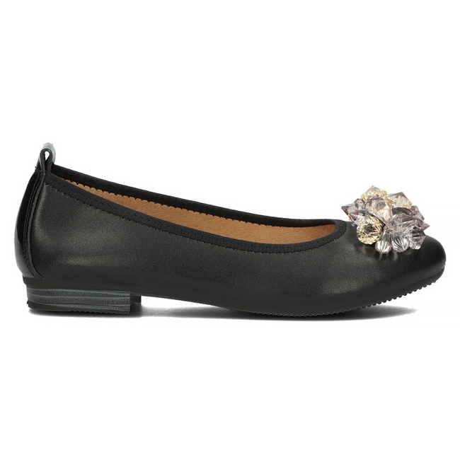 Skórzane baleriny Filippo DP4527/23 BK czarne