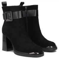 Leather ankle boots Filippo DBT8014/26 BK SU black