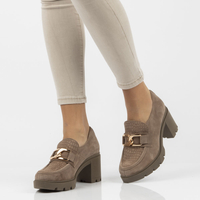 Leather shoes Filippo 20097 taupe