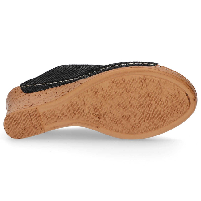 Leather flip-flops Filippo DK786/20 BK black