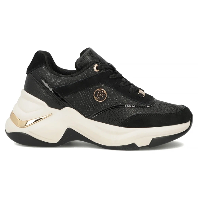 Skórzane sneakersy Filippo DP7766/26 BK czarne