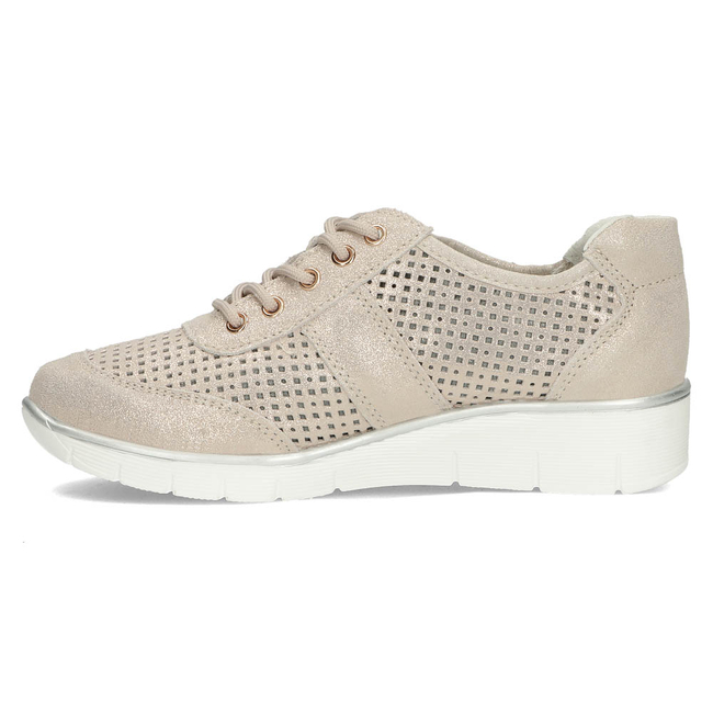 Skórzane półbuty Filippo DP028/22 GO złote