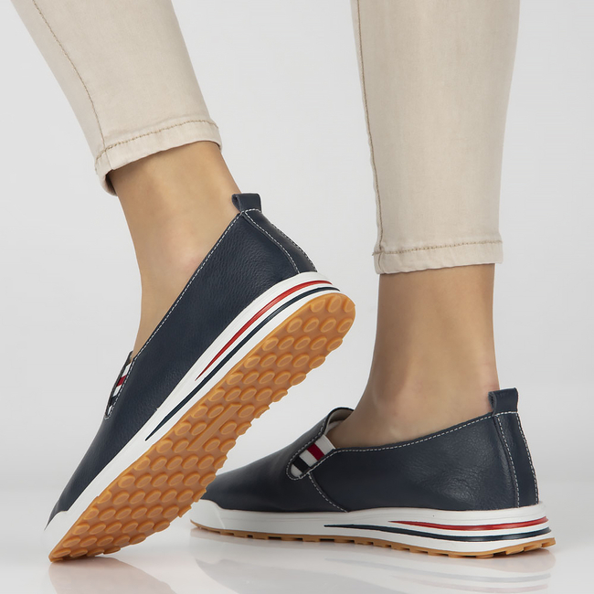 Leather shoes Filippo DP3510/23 NV navy blue