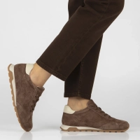 Skórzane sneakersy Filippo DP7962/26 BR brązowe