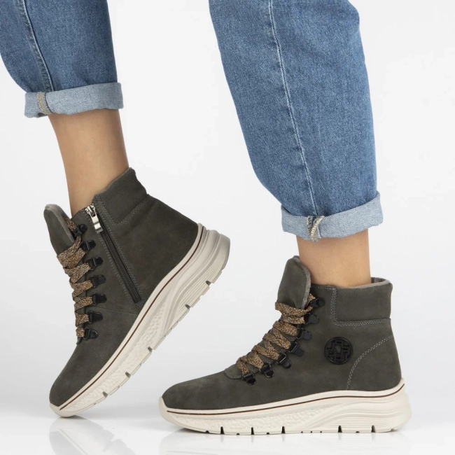 Leather ankle boots Filippo DBT7290/25 GR grey