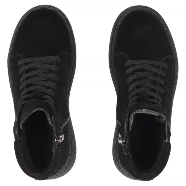 Leather platform ankle boots Filippo DBT8090/26 BK black