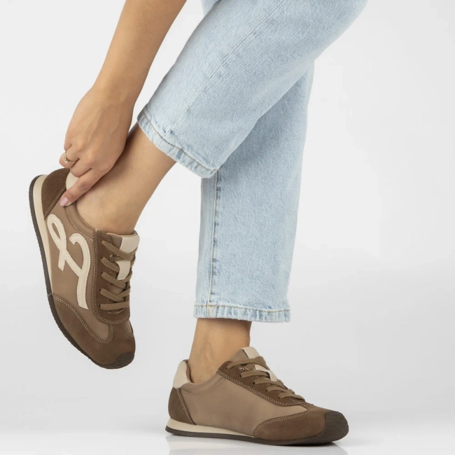 Skórzane sneakersy Filippo DP7967/26 BE beżowe