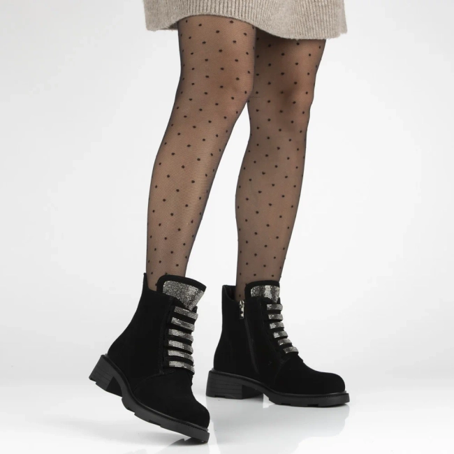 Leather ankle boots Filippo DBT7297/25 BK black