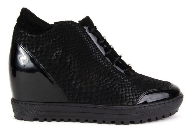 Sneakersy Eksbut 75-3880-B57/121/136-1G Czarny lakier