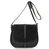 Handbag Toscanio Leather Messenger Bag C42 black