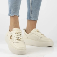 Skórzane sneakersy Filippo DP6784/25 BE beżowe