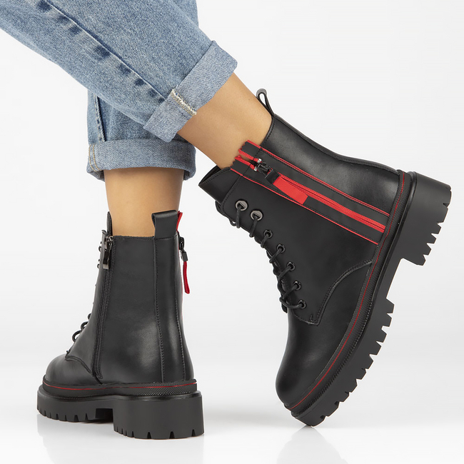 Leather boots Filippo DBT3966/22 BK black