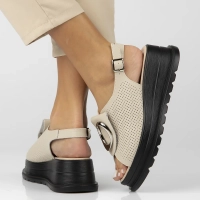 Leather sandals Filippo DS6756/25 BE beige