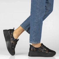 Leather sneakers Filippo DP8006/26 BK FL black