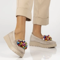 Leather loafers Filippo DP6828/25 BE beige