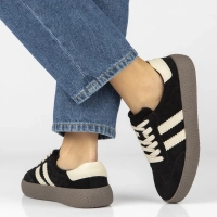 Skórzane sneakersy Filippo DP7958/26 BK czarne